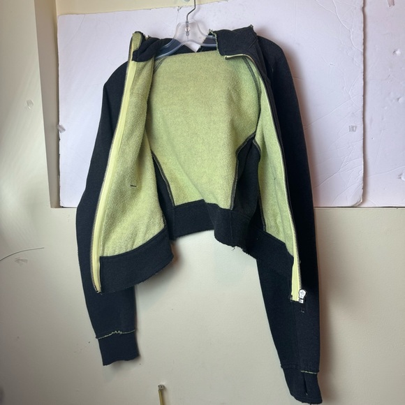 Lululemon RARE Scuba Raw Edge Round Hem Hoodie Jacket Zip Cotton Fleece Ribbed - Picture 3 of 15